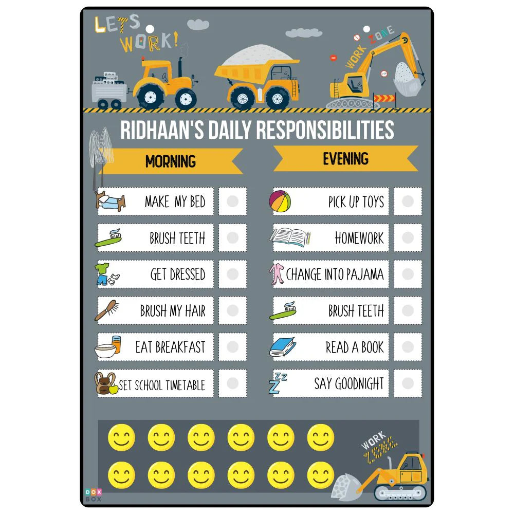 Personalised Daily Responsibility Chart