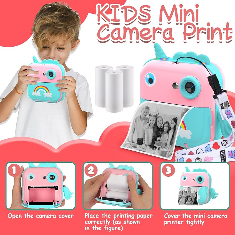 Thermal printer kids instant camera