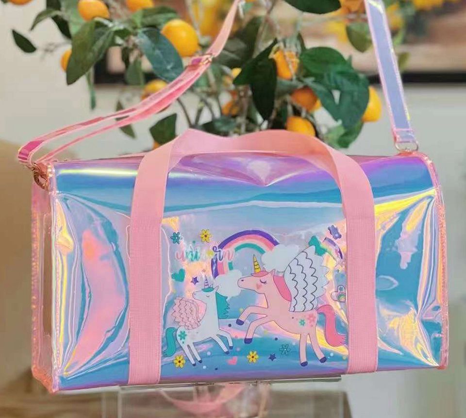 Holographic duffle bag