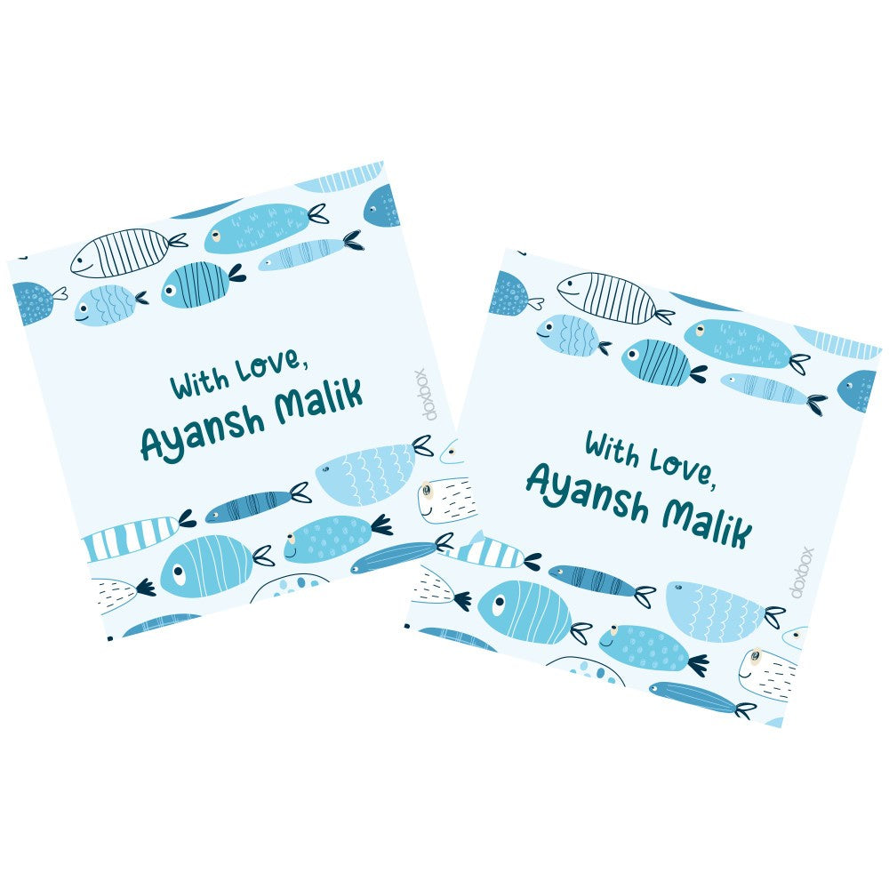 Gift Tag - Fish Blue