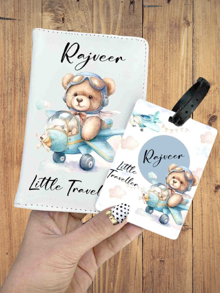 Personalized passport cover and bag tag