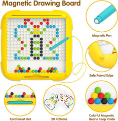 2 in 1 Magnetic dot drawing board and magnetic maze for kids