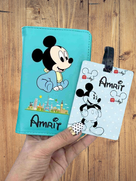 Personalized passport cover and bag tag