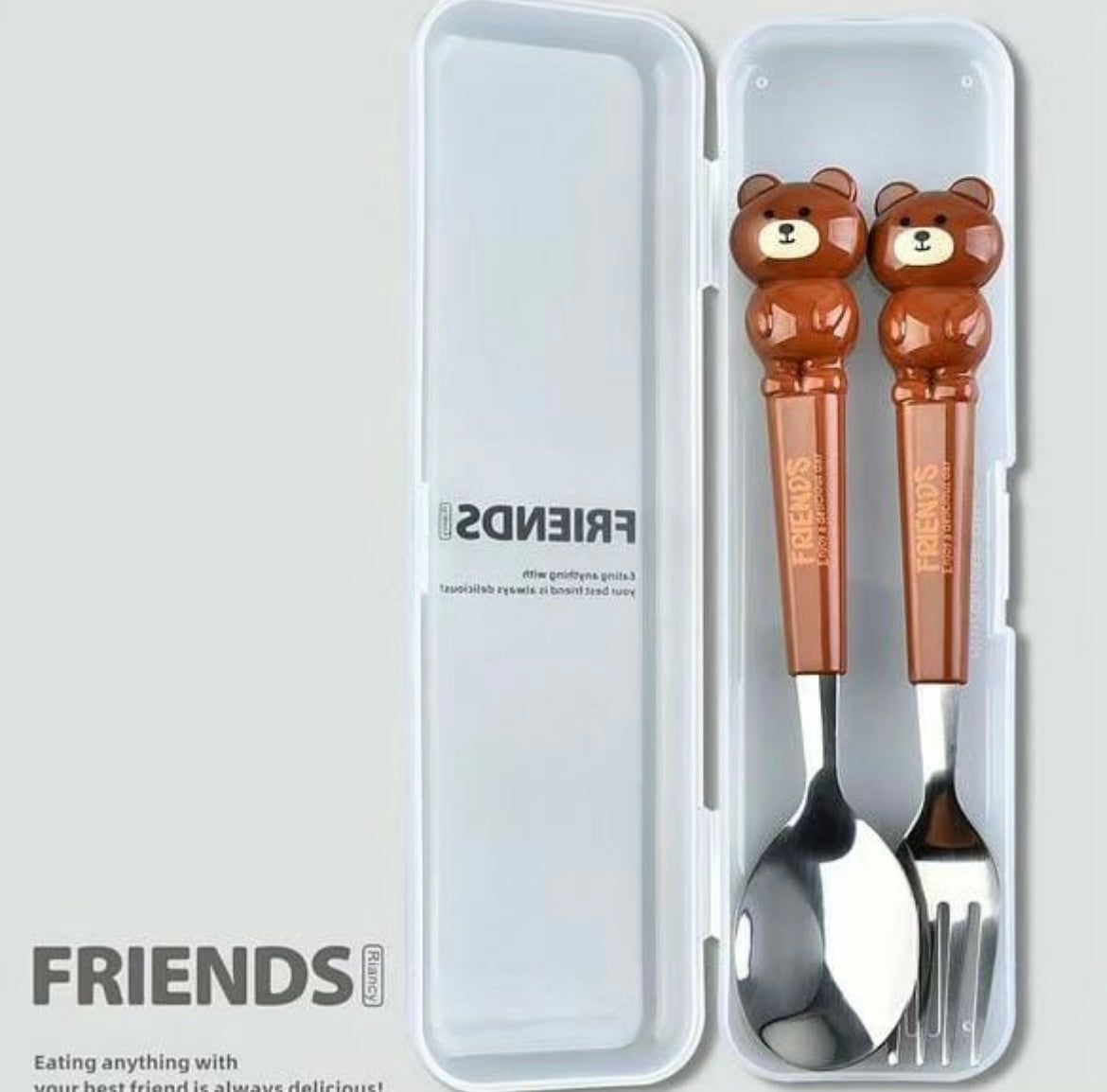 Cute steel fork and spoon set