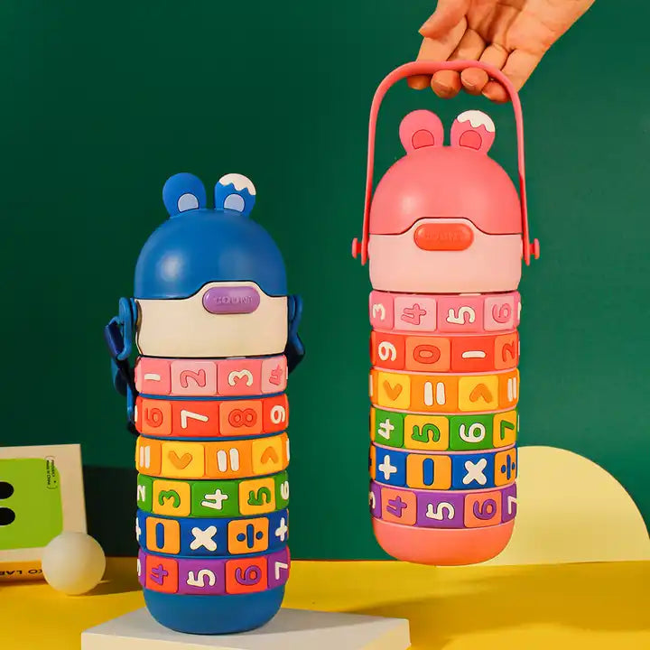 Rotating number kids bottle