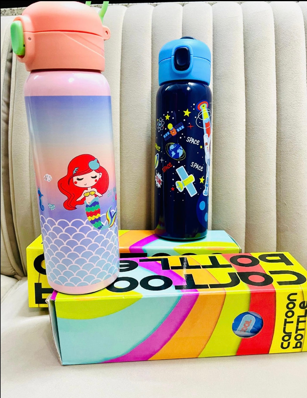 Cute kids insulated sipper bottle