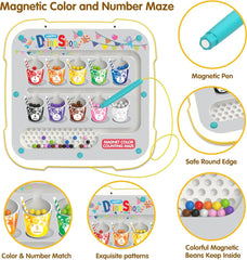 2 in 1 Magnetic dot drawing board and magnetic maze for kids