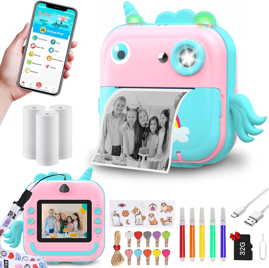 Thermal printer kids instant camera