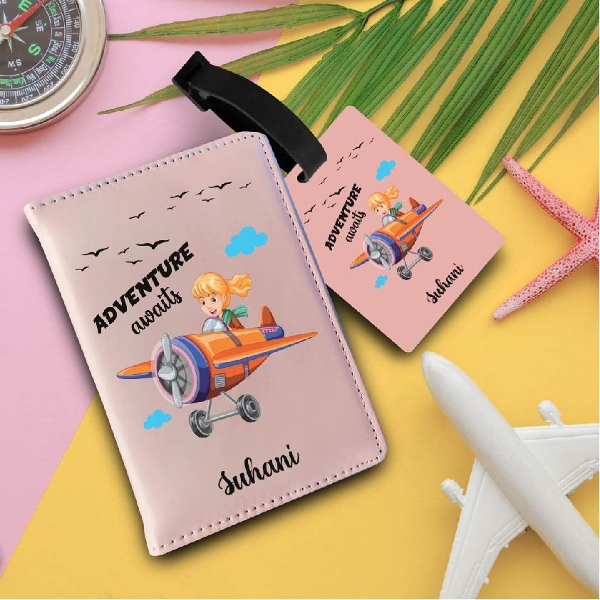 Personalized passport cover and bag tag