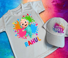 Personalised holo tshirt with cap