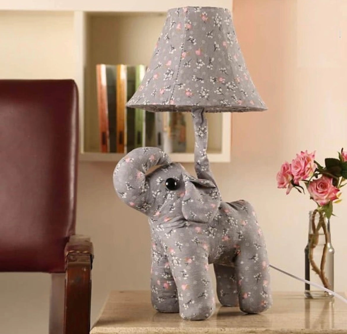 Elephant soft toy lamp