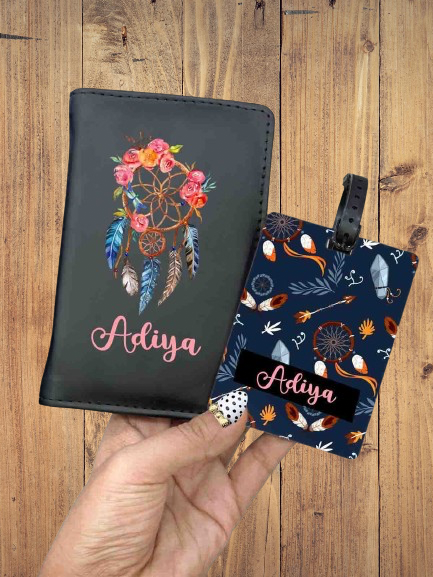 Personalized passport cover and bag tag