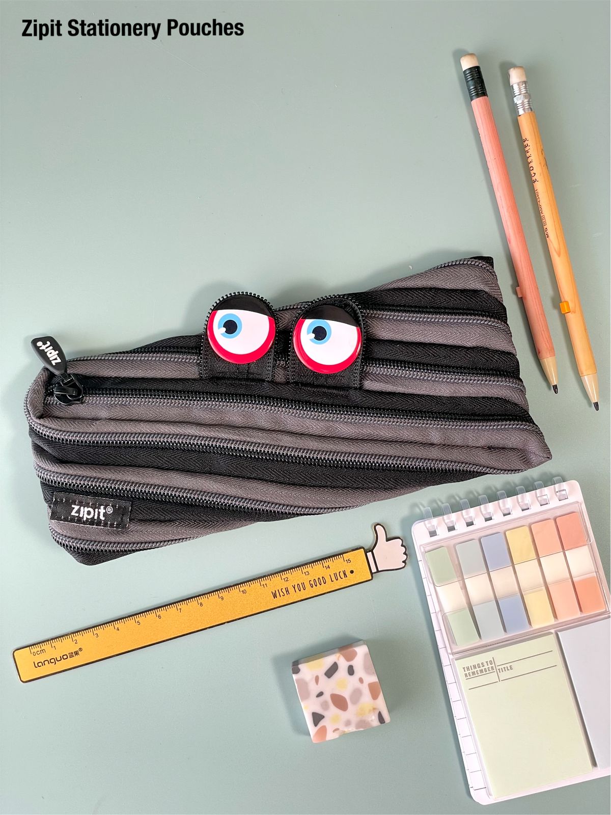 Zip it stationary pouch