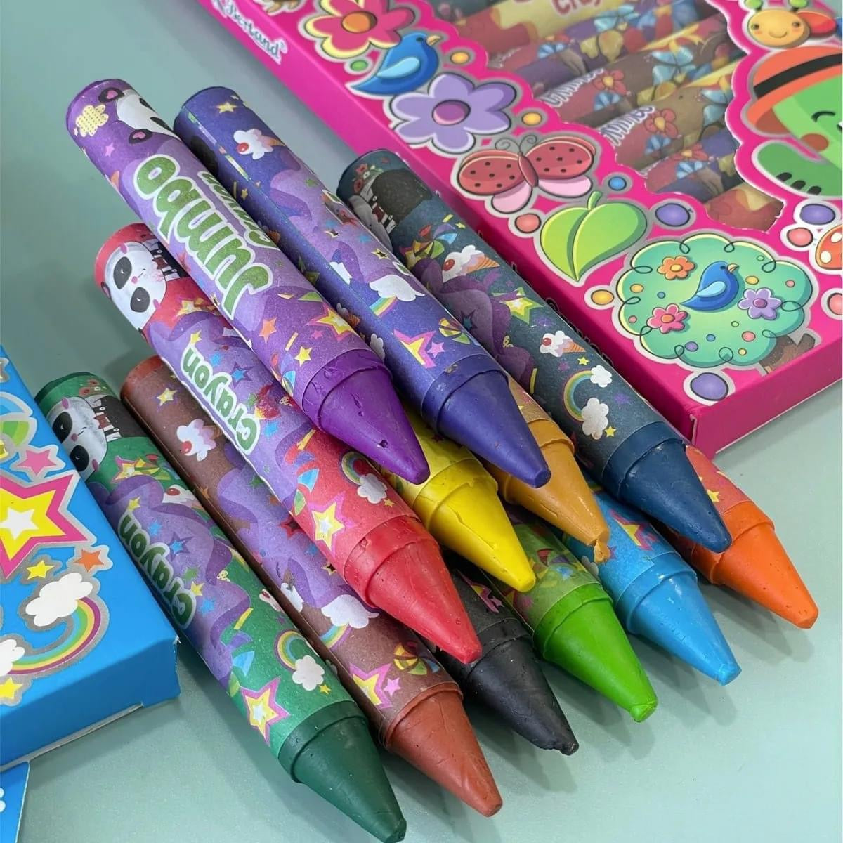 12pcs.. Smooth & Bright Jumbo Crayons Set..