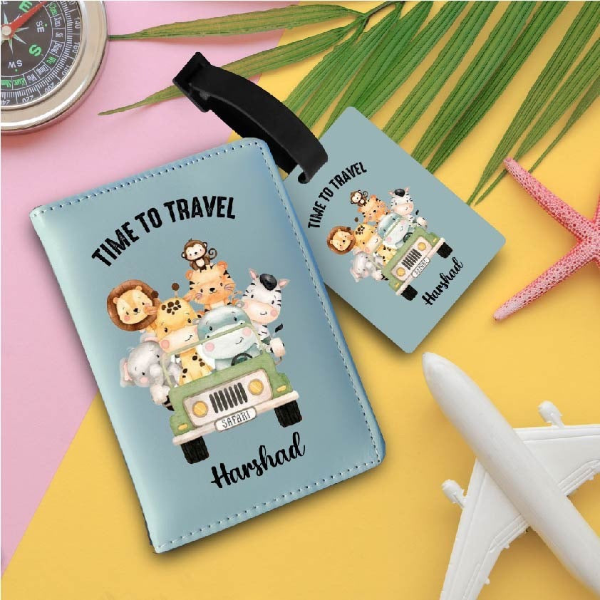 Personalized passport cover and bag tag