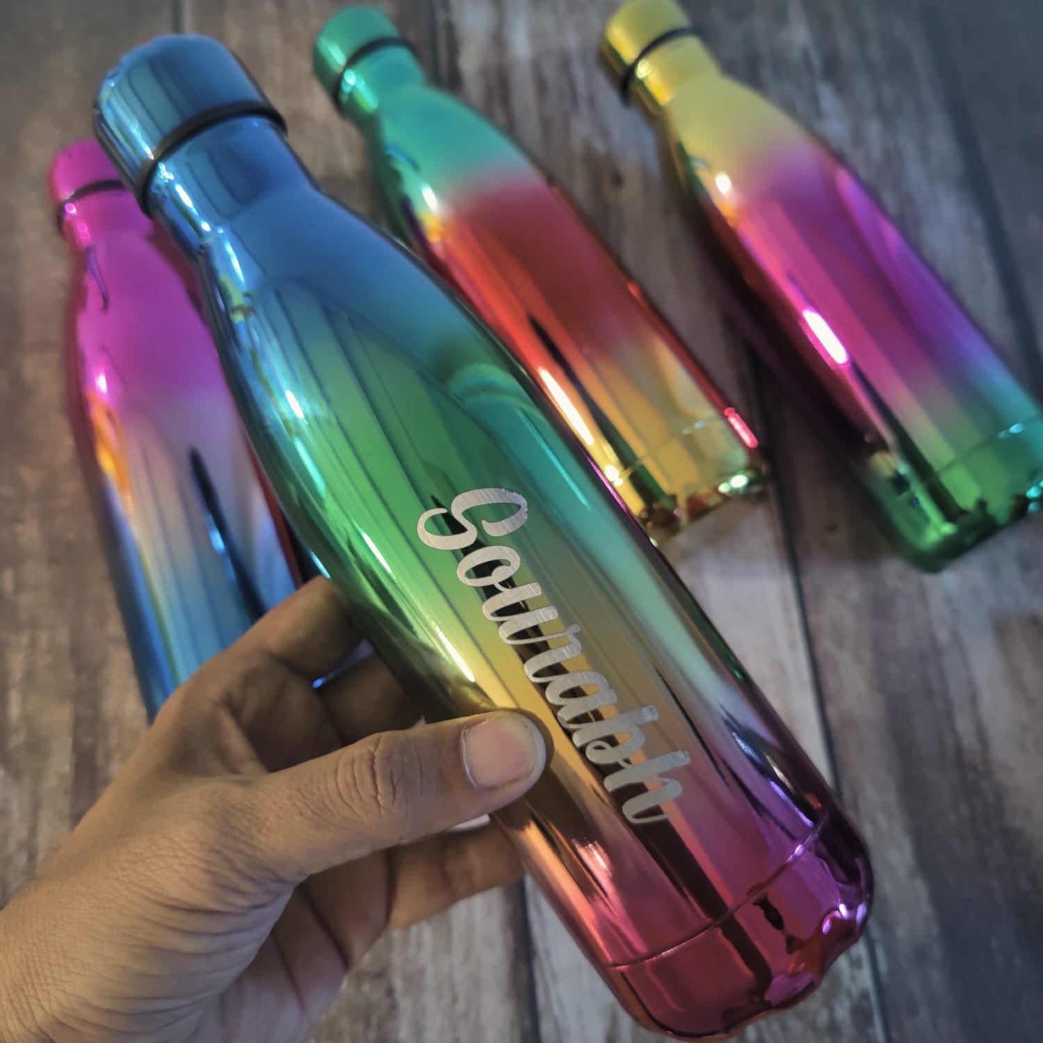 Persoanlised rainbow bottle