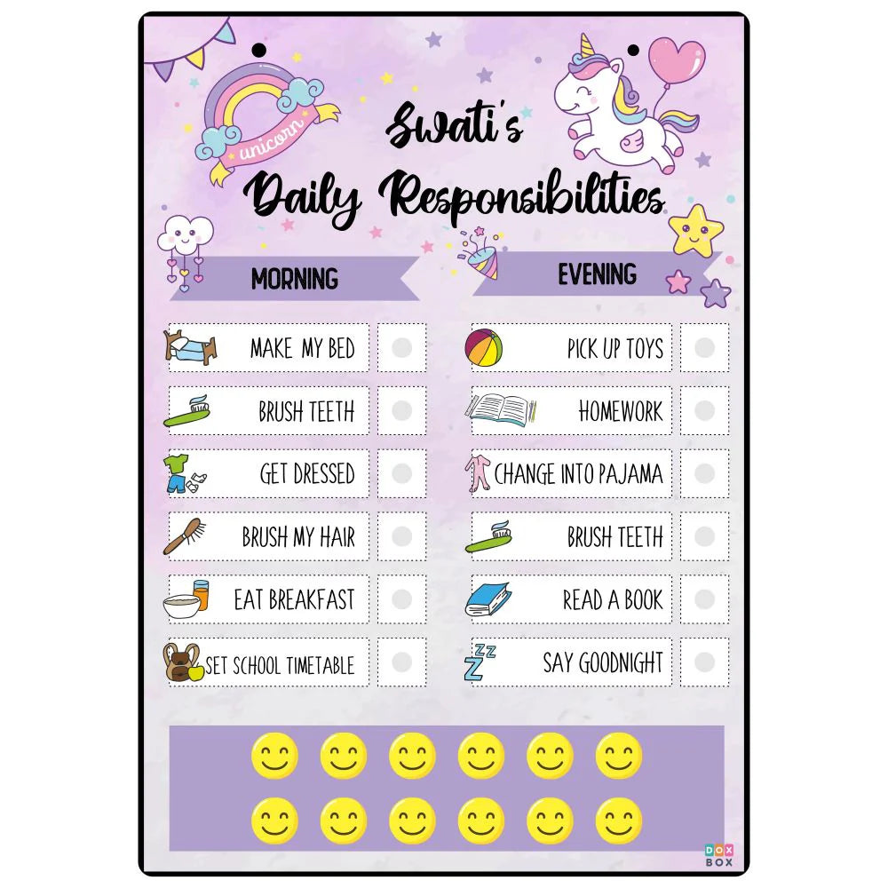 Personalised Daily Responsibility Chart