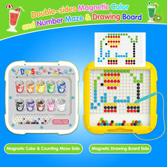 2 in 1 Magnetic dot drawing board and magnetic maze for kids