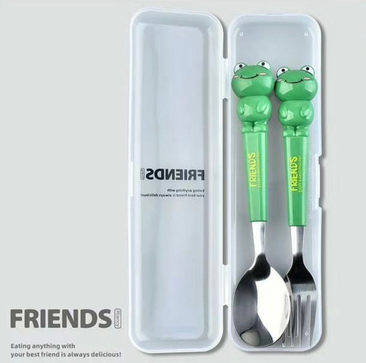 Cute steel fork and spoon set