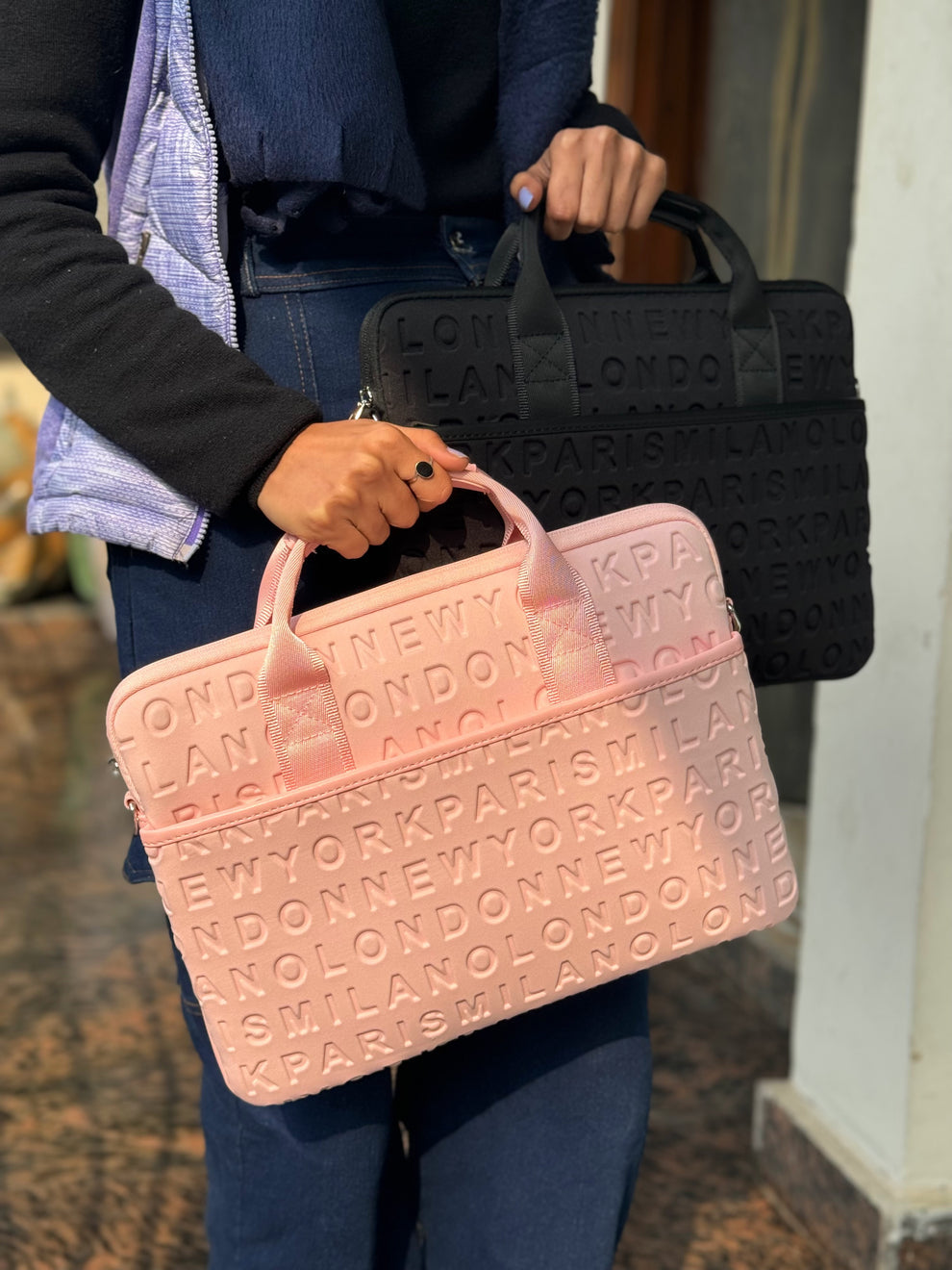 Cotton candy laptop bag