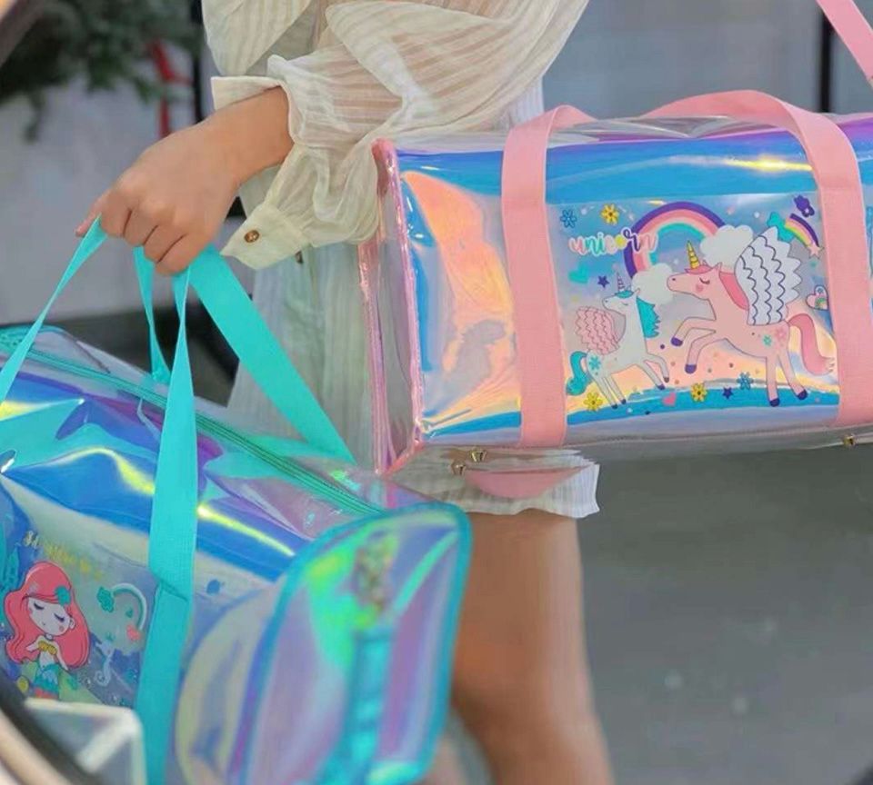 Holographic duffle bag