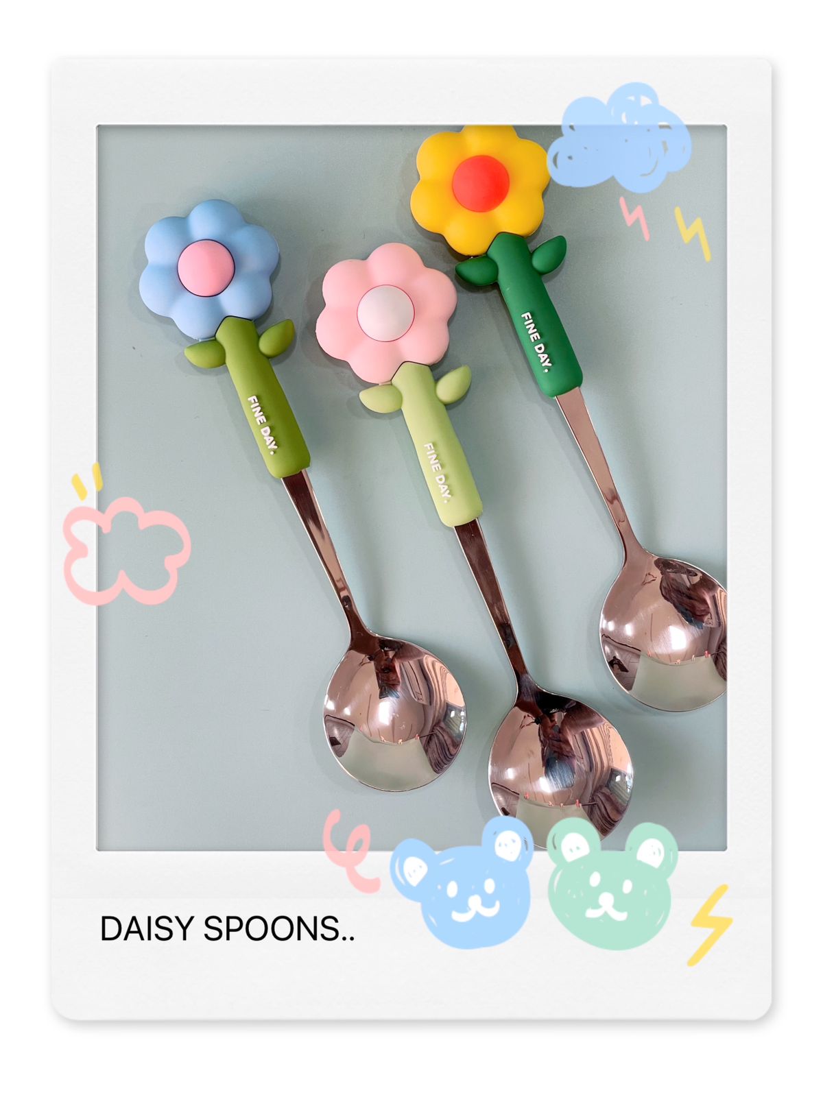 Kids cute steel spoon