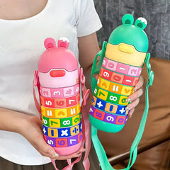 Rotating number kids bottle