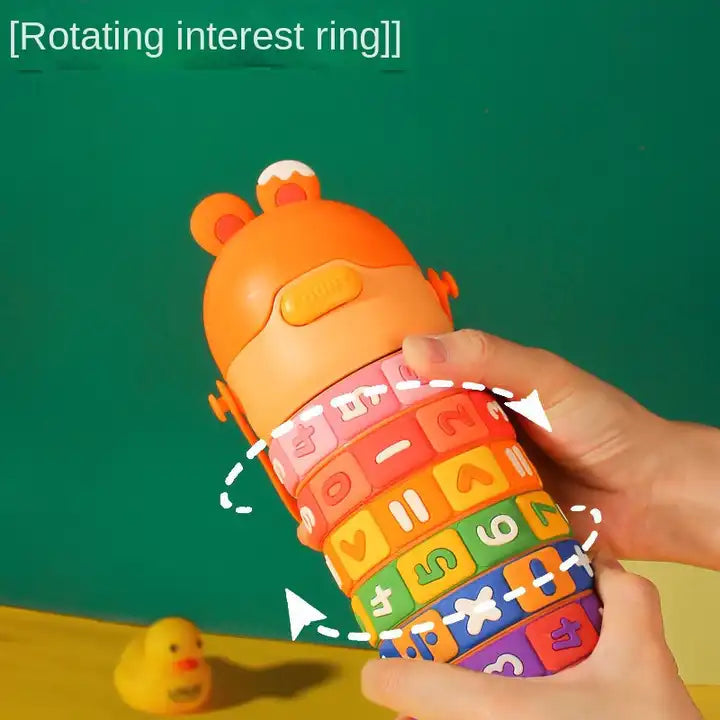 Rotating number kids bottle