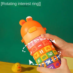 Rotating number kids bottle