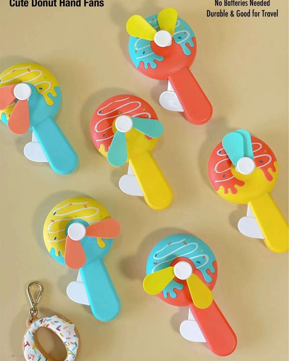 Cute donut hand fans