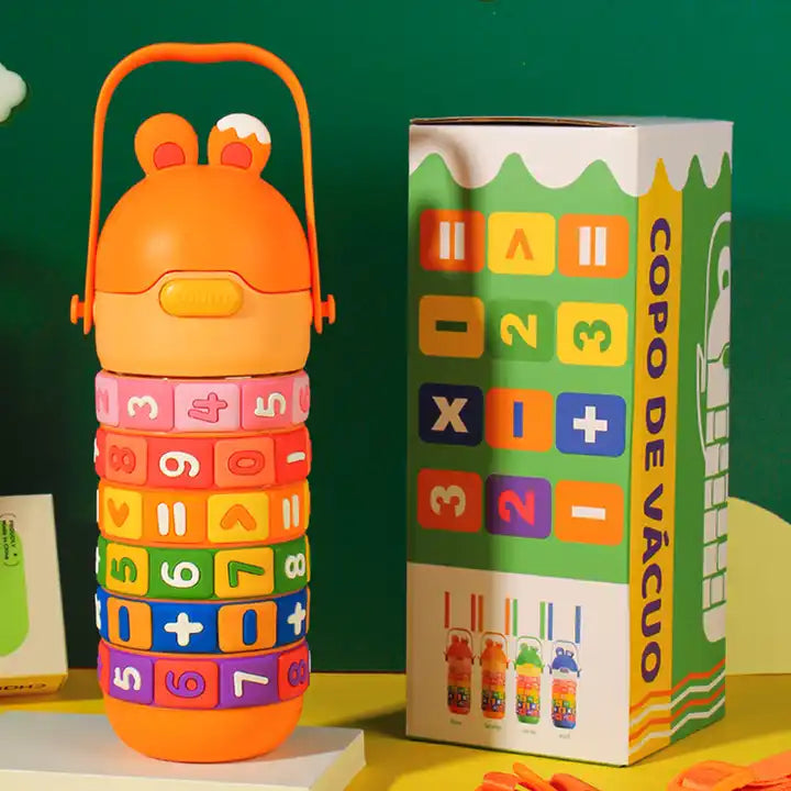 Rotating number kids bottle