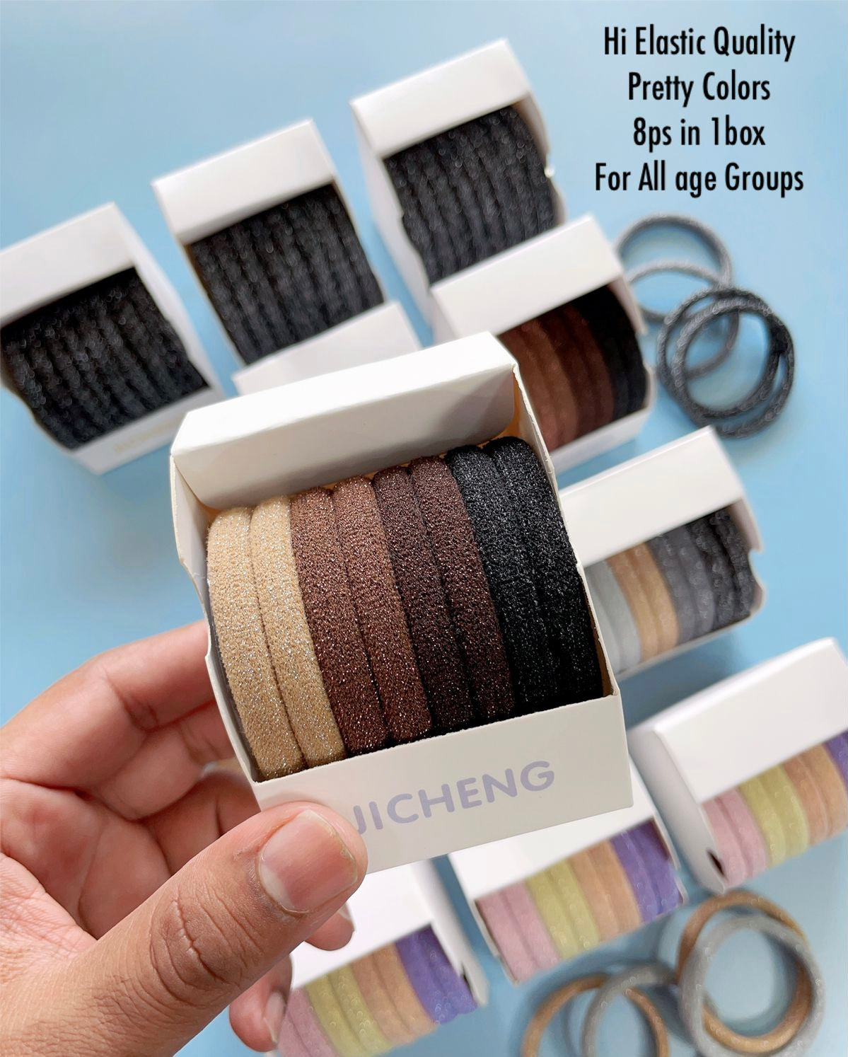 Shimmer hair ties