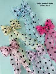 Polka dot hair bow