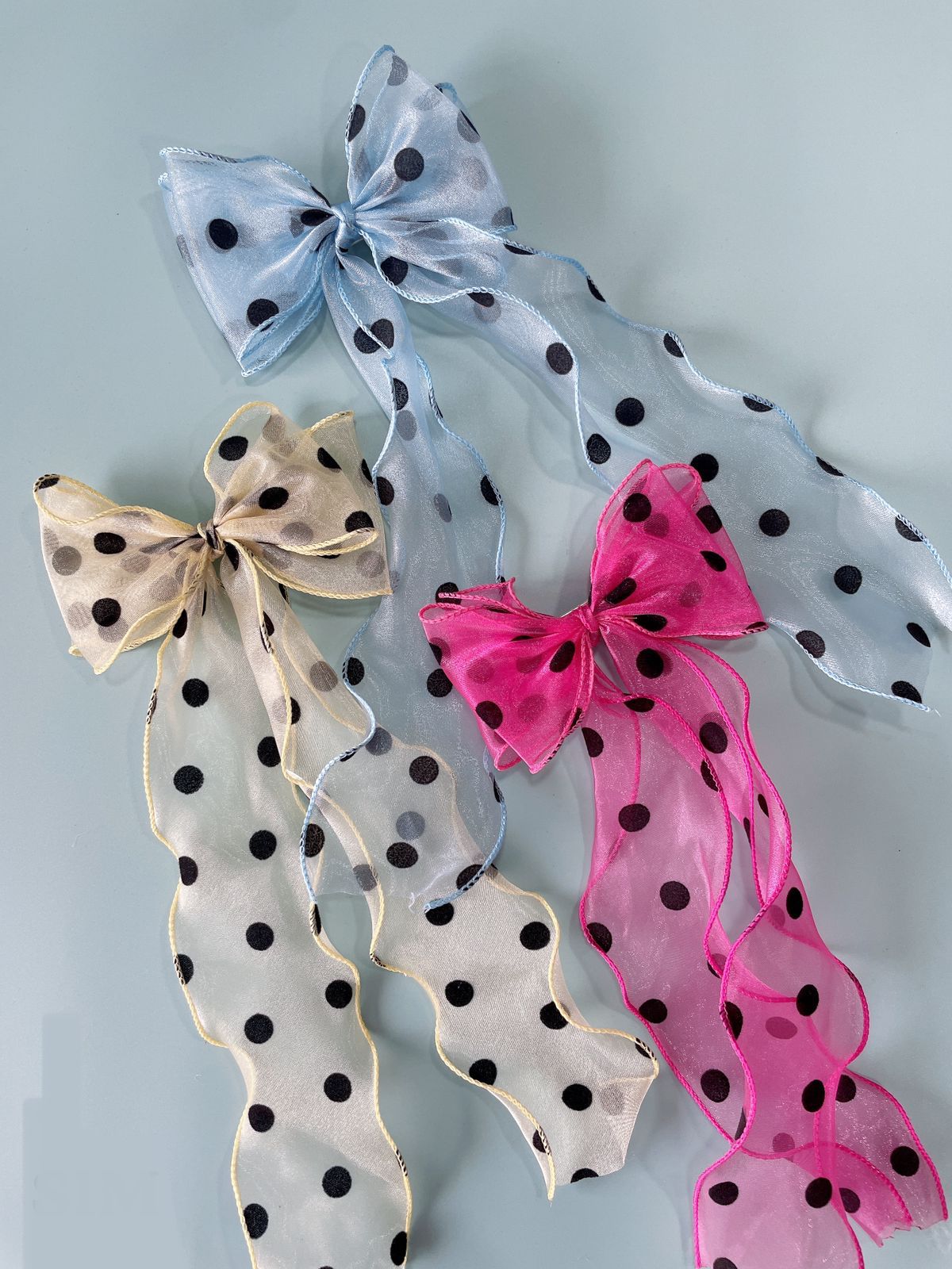 Polka dot hair bow