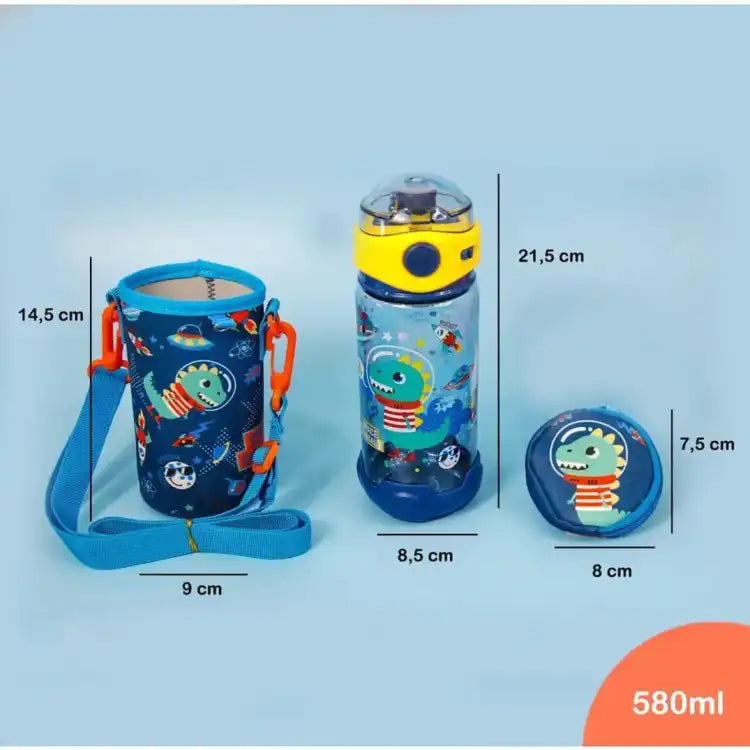 Kids cute water bottle with coin pouch