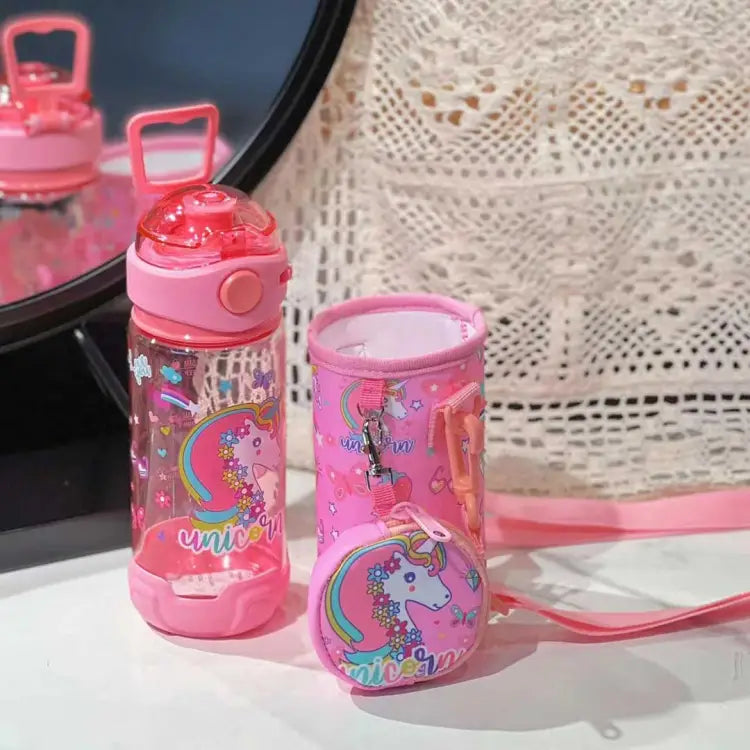 Kids cute water bottle with coin pouch