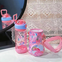 Kids cute water bottle with coin pouch