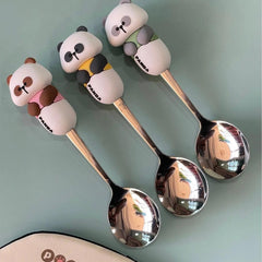 Kids cute steel spoon