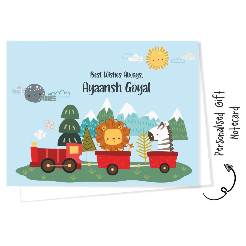 Gift notecard - Train Animals