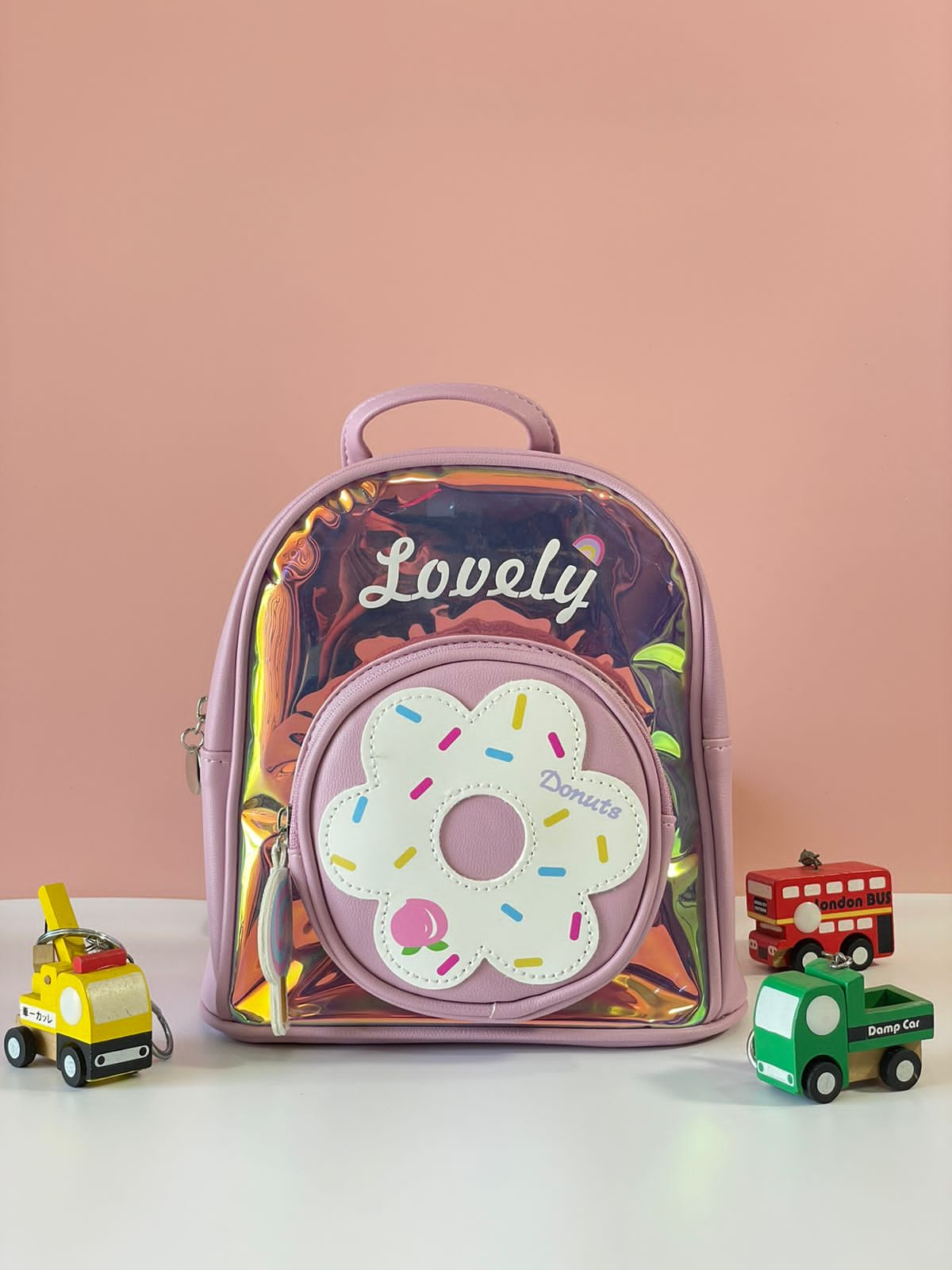 Holographic kids backpack