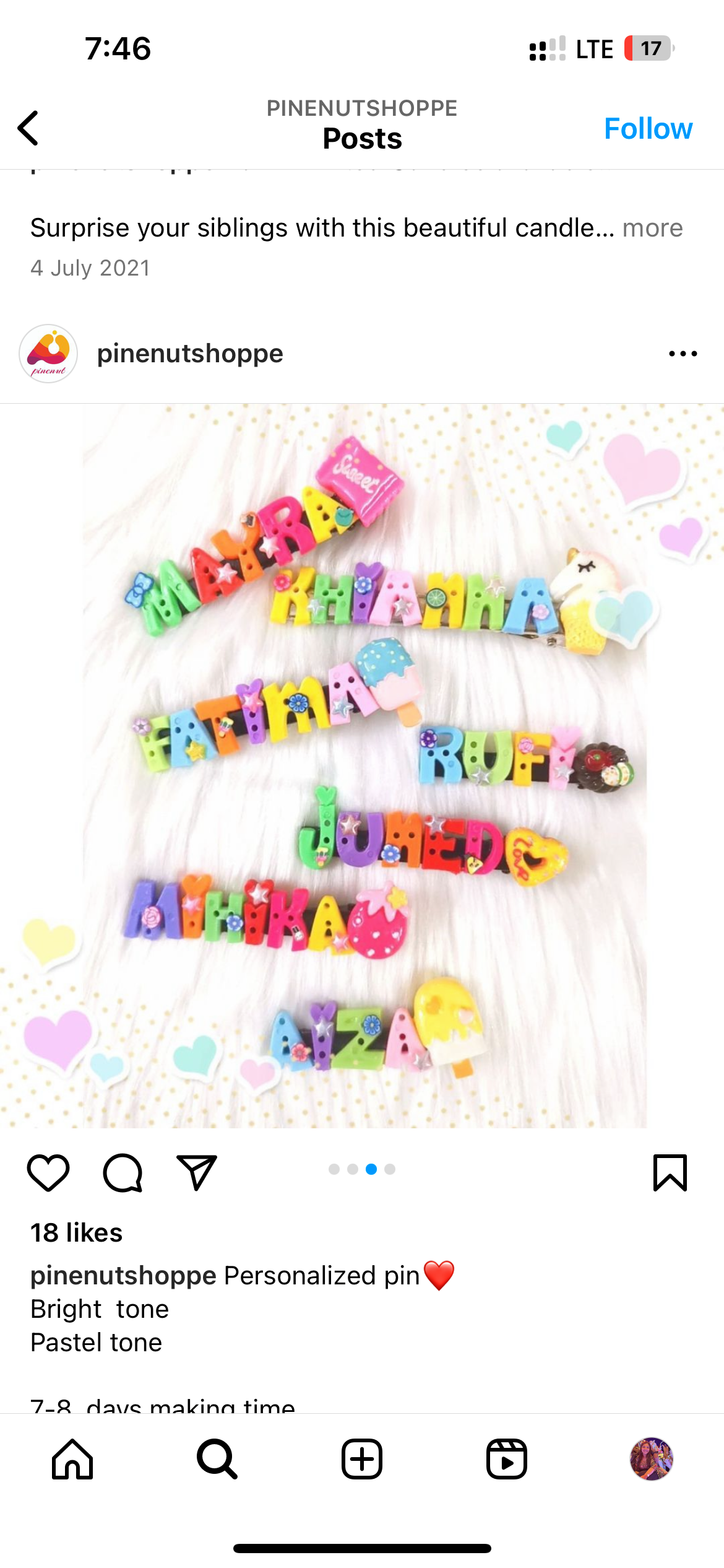 Personalised Hairclip (Prepaid only)