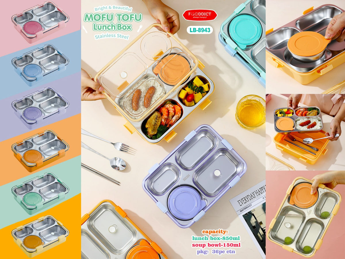 Lunch box with 4 compartment