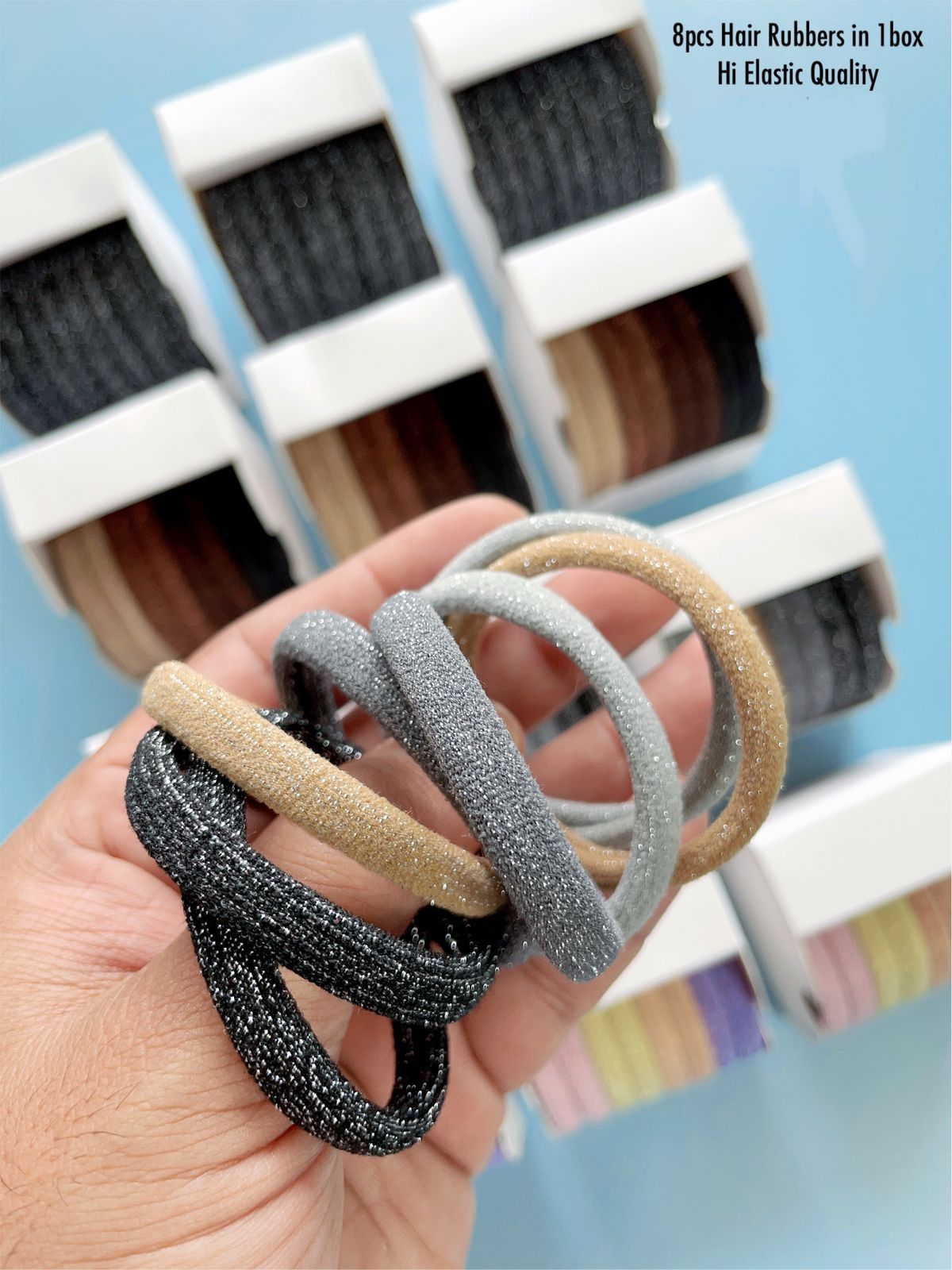 Shimmer hair ties