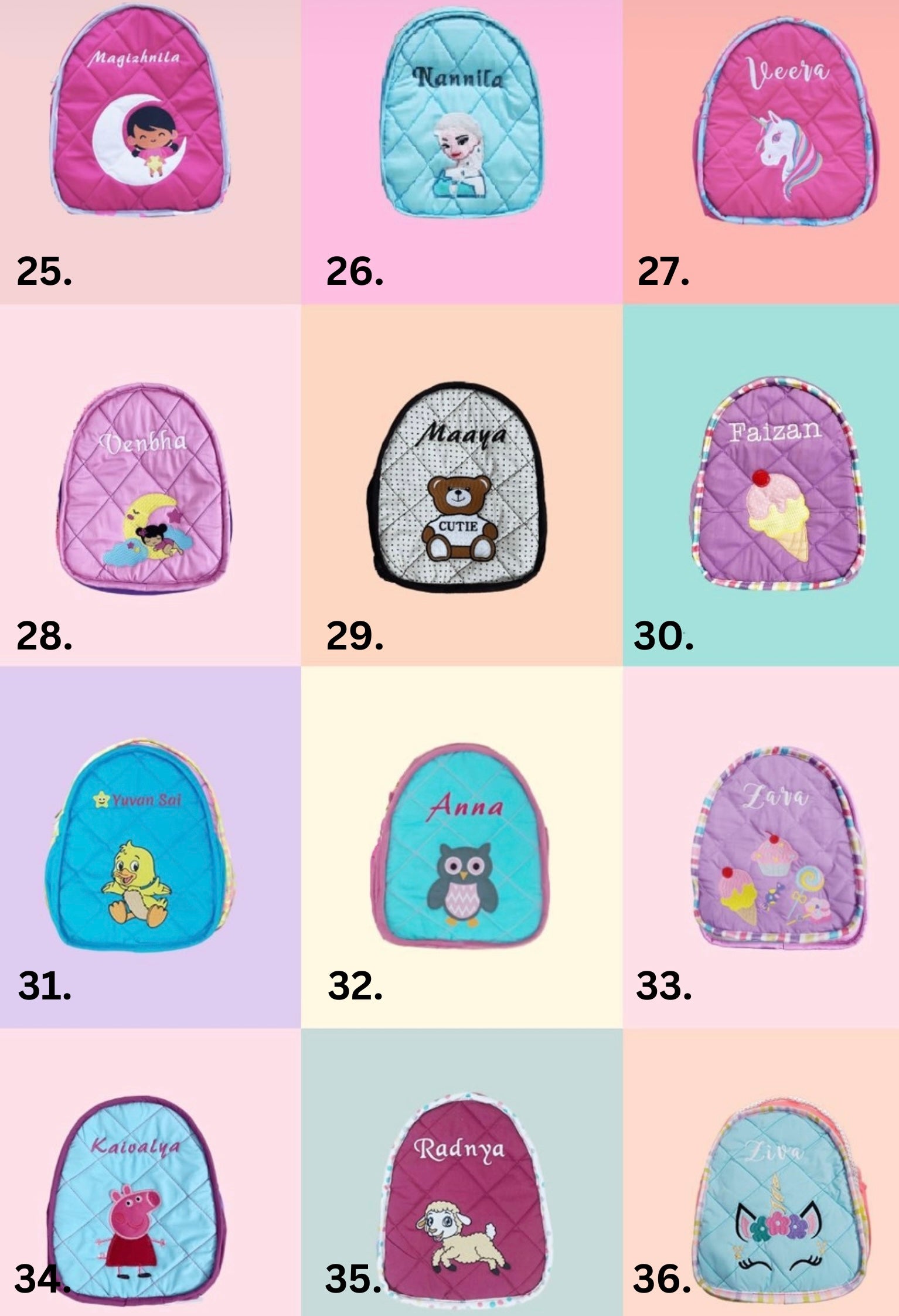 Junior quilted backpack (Prepaid Only)