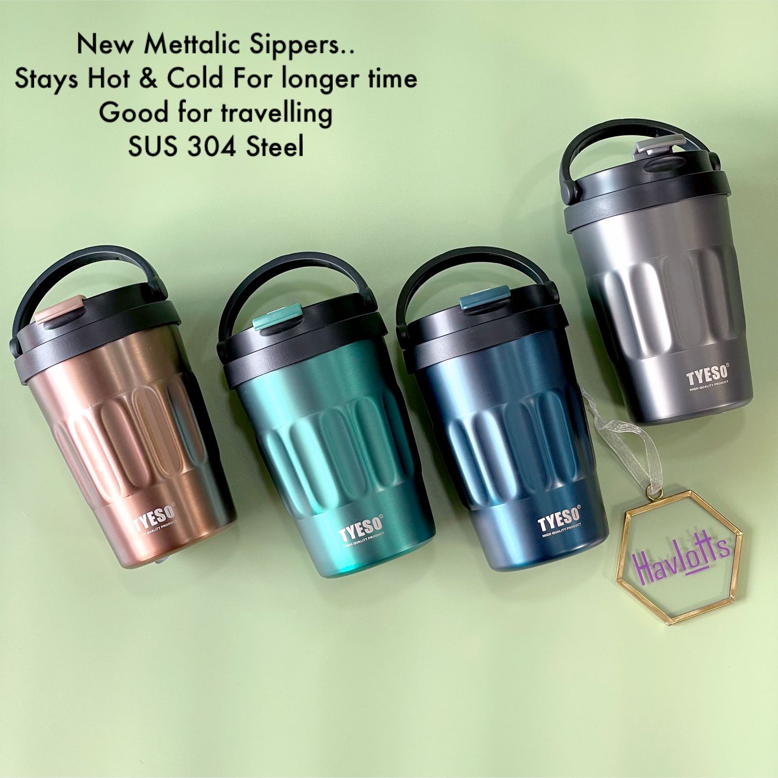 Metallic coffee sipper