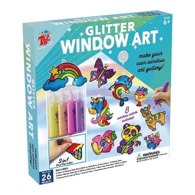 Glitter window art