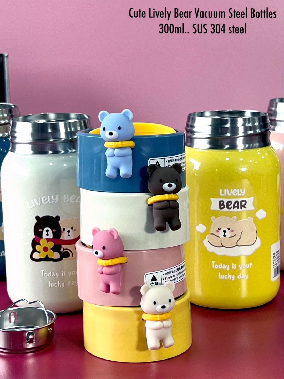 Cute teddy bear flask