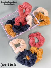 Crochet Hair Rubber Bands..(4ps set)