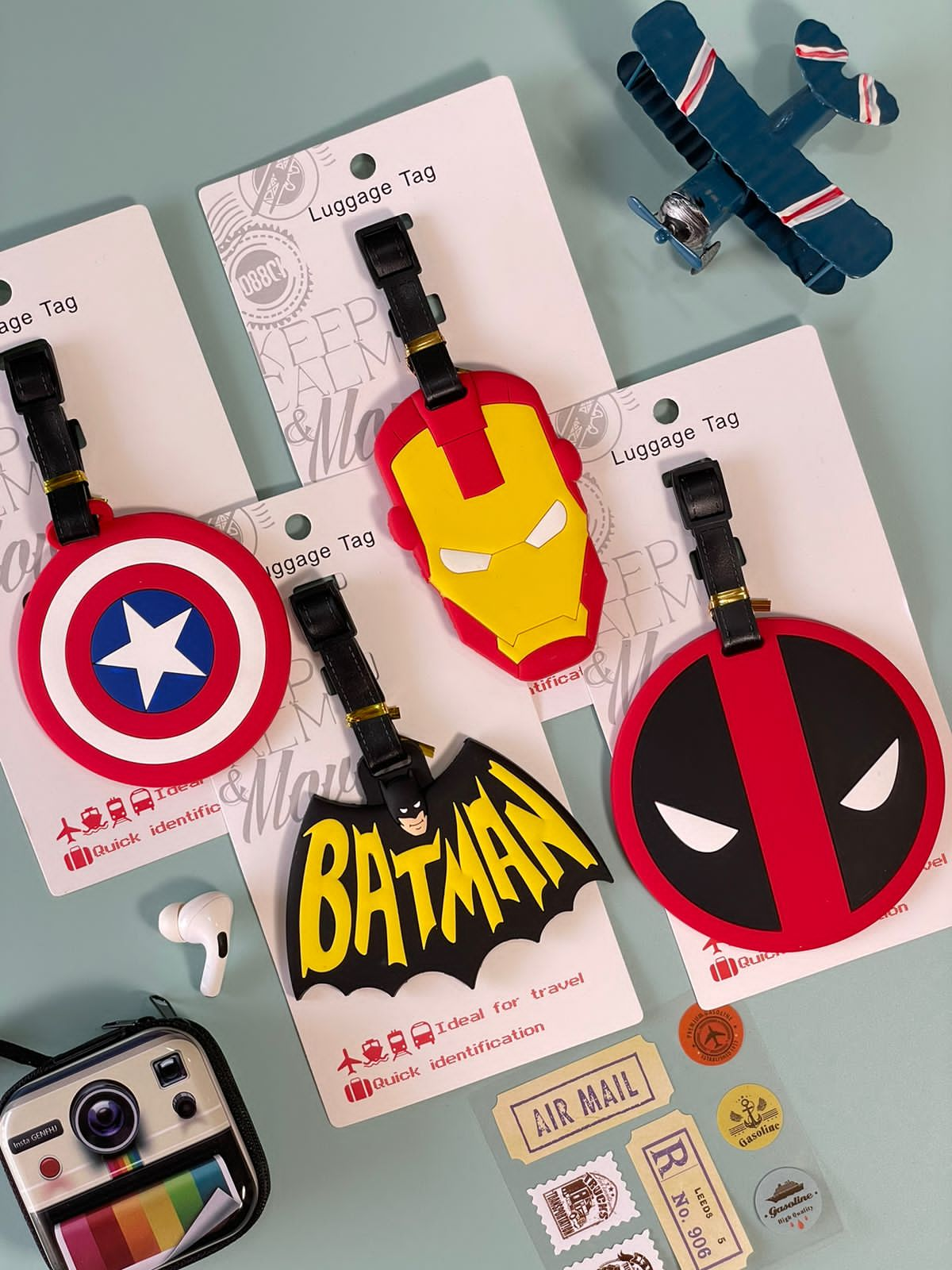 Superhero Luggage tag (random design)