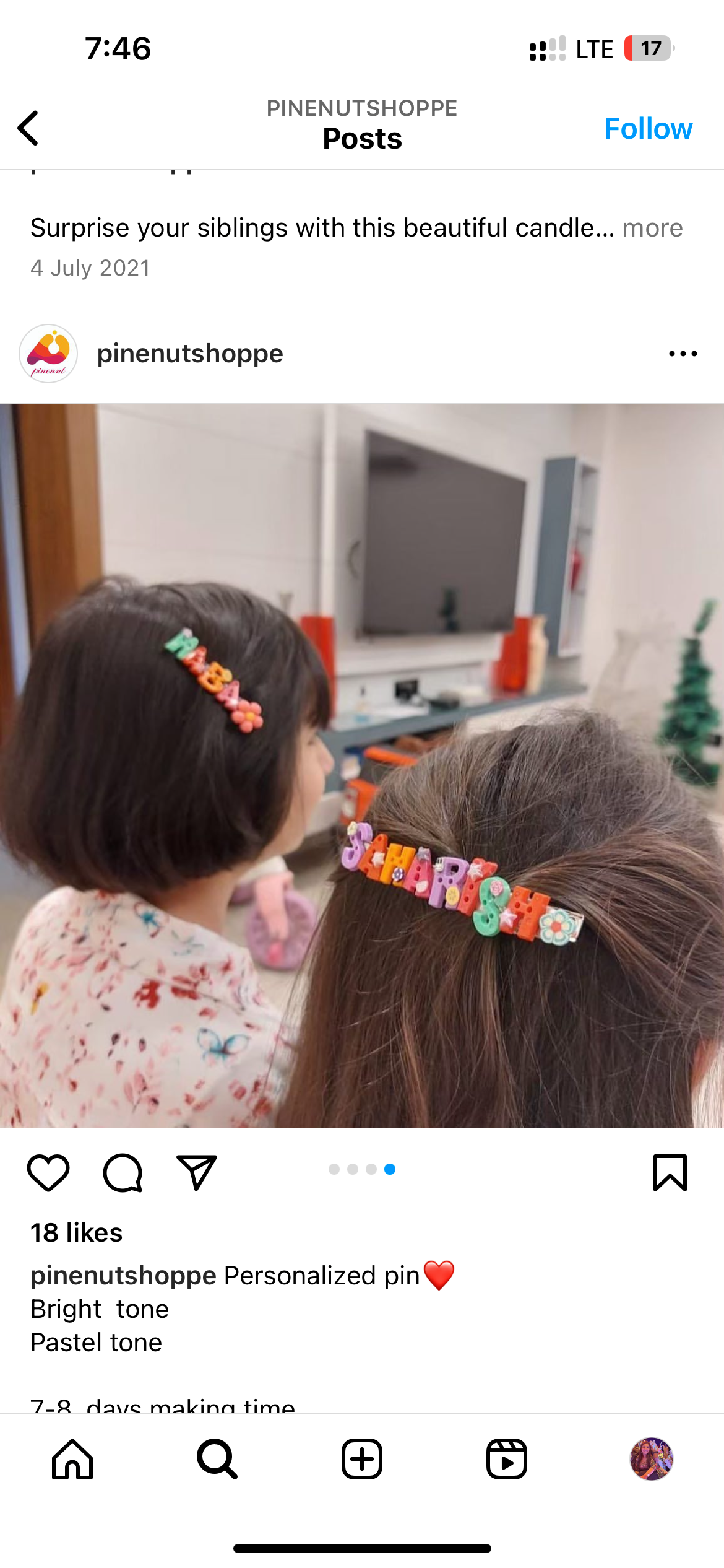 Personalised Hairclip (Prepaid only)